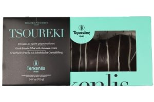 Tsoureki filled with chocolate cream and dark coating 700g