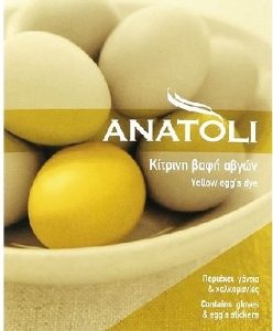 Anatoli Egg dye yellow for 40eggs(including Gloves&Stickers)