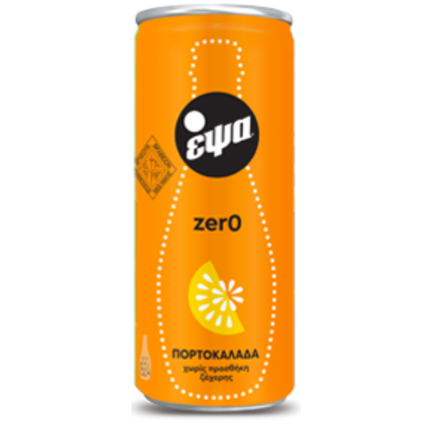 Epsa Orange Zero Carbonated with Stevia can 330ml